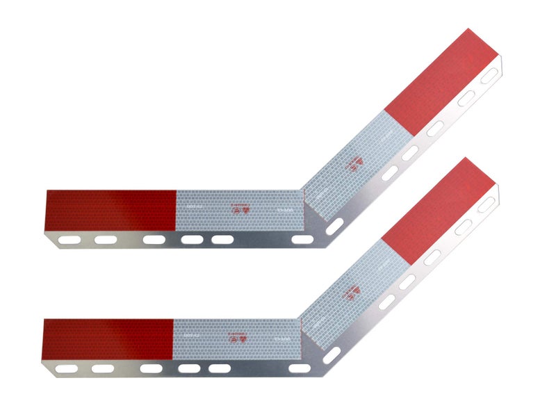 TBOZZ Aluminum Angled Mud Flap Strip Conspicuity Reflector Top Flap Plates - Image 4